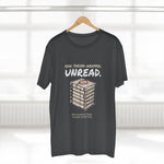 "Raw. Shrink-Wrapped. Unread." Funny Book Collector & Reader Staple T-Shirt