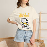 "File .AI Is The Crime Scene" Funny Graphic Designer Comfort Colors 1717 T-Shirt