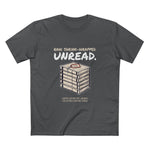 "Raw. Shrink-Wrapped. Unread." Funny Book Collector & Reader Staple T-Shirt