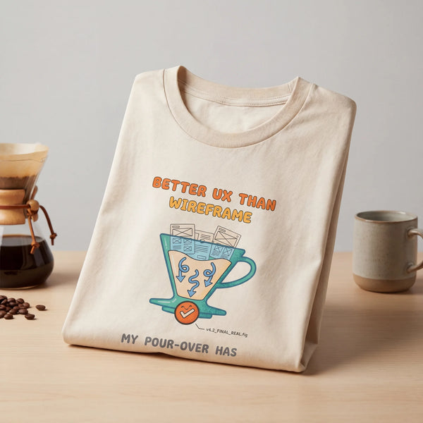 "Better UX Than Wireframe" Funny UI/UX Designer Coffee T-Shirt