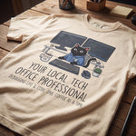 "Local Tech Office Professional" Funny Cat Programmer Comfort Colors 1717 T-Shirt