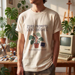 "Zero Prompts. Zero Batches." Funny Anti-AI Artist & Plant Lover Comfort Colors T-Shirt