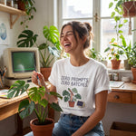 "Zero Prompts. Zero Batches." Funny Anti-AI Artist & Plant Lover Comfort Colors T-Shirt