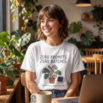 "Zero Prompts. Zero Batches." Funny Anti-AI Artist & Plant Lover Comfort Colors T-Shirt