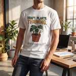 "Draft. Plants. Thriving." Funny Graphic Designer & Plant Lover Comfort Colors T-Shirt