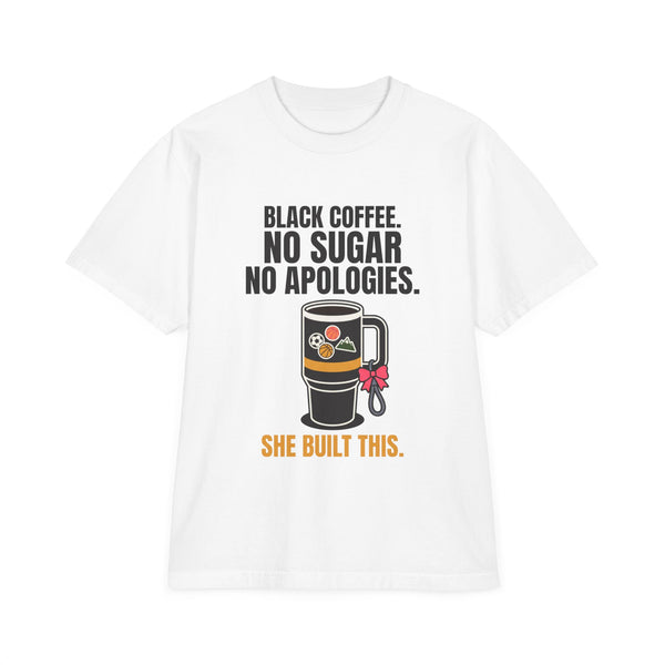"No Apologies" Fierce Sports Mom & Boss Lady Oversized Drop-Shoulder Tee
