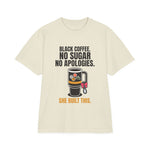 "No Apologies" Fierce Sports Mom & Boss Lady Oversized Drop-Shoulder Tee