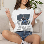 "Local Tech Office Professional" Funny Cat Programmer Comfort Colors 1717 T-Shirt