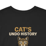 "Cat's Undo History" Funny Graphic Designer & Cat Lover Heavy Cotton T-Shirt