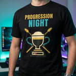 "Progression Night" Gamer Coffee Low HP Comfort Colors T-Shirt, Funny MMORPG Raid Night Tee