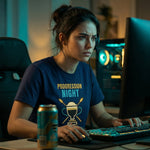 "Progression Night" Gamer Coffee Low HP Comfort Colors T-Shirt, Funny MMORPG Raid Night Tee