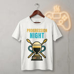 "Progression Night" Gamer Coffee Low HP Comfort Colors T-Shirt, Funny MMORPG Raid Night Tee