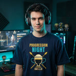 "Progression Night" Gamer Coffee Low HP Comfort Colors T-Shirt, Funny MMORPG Raid Night Tee
