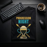 "Progression Night" Gamer Coffee Low HP Comfort Colors T-Shirt, Funny MMORPG Raid Night Tee