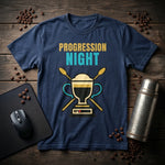 "Progression Night" Gamer Coffee Low HP Comfort Colors T-Shirt, Funny MMORPG Raid Night Tee